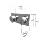 Antonio Lupi Ayati Bateria Podtynkowa Stal Nierdzewna AY650PSA