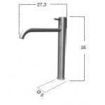 Antonio Lupi Ayati Bateria umywalkowa 1-otworowa Stal Nierdzewna AY303SA