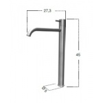 Antonio Lupi Ayati Bateria umywalkowa 1-otworowa Stal Nierdzewna AY304SA