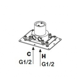 Antonio Lupi Ayati Element podtynkowy do baterii umywalkowej AY902IN
