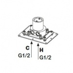 Antonio Lupi Ayati Element podtynkowy do baterii umywalkowej AY902IN