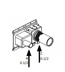 Antonio Lupi Ayati Element podtynkowy do baterii umywalkowej Stal Nierdzewna AY201INSA