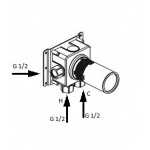 Antonio Lupi Ayati Element podtynkowy do mieszacza podtynkowego Stal Nierdzewna AY600INSA