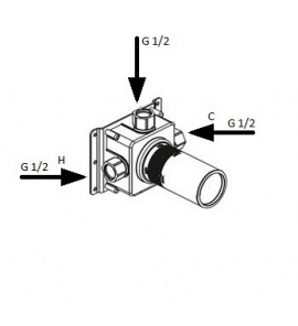 Antonio Lupi Ayati Element podtynkowy do mieszacza podtynkowego Stal Nierdzewna AY601INSA