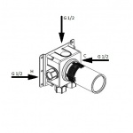Antonio Lupi Ayati Element podtynkowy do mieszacza podtynkowego Stal Nierdzewna AY604INSA