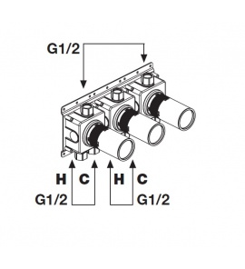 Antonio Lupi Ayati Element podtynkowy do baterii podtynkowej Stal Nierdzewna AY651INSA