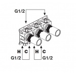 Antonio Lupi Ayati Element podtynkowy do baterii podtynkowej Stal Nierdzewna AY651INSA