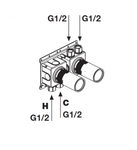Antonio Lupi Ayati Element podtynkowy do baterii wanowo-natryskowej podtynkowej Stal Nierdzewna AY652INSA