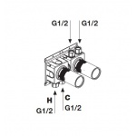 Antonio Lupi Ayati Element podtynkowy do baterii wanowo-natryskowej termostatycznej podtynkowej Stal Nierdzewna AY654INSA
