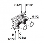 Antonio Lupi Ayati Element podtynkowy do baterii wanowo-natryskowej termostatycznej podtynkowej Stal Nierdzewna AY655INSA