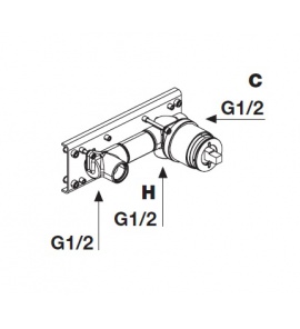 Antonio Lupi Ayatisimple Element podtynkowy do wylewki i mieszacza podtynkowego Stal Nierdzewna SP201INSA