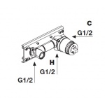 Antonio Lupi Ayatisimple Element podtynkowy do wylewki i mieszacza podtynkowego Stal Nierdzewna SP201INSA