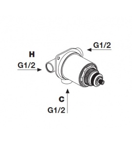 Antonio Lupi Ayatisimple Element podtynkowy do mieszacza termostatycznego podtynkowego Stal Nierdzewna SP604INSA