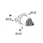 Antonio Lupi Ayatisimple Element podtynkowy do mieszacza termostatycznego podtynkowego Stal Nierdzewna SP604INSA