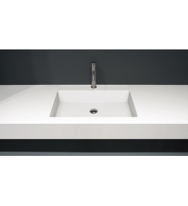 Antonio Lupi Basico Umywalka Zintegrowana z Blatem 47x120 cm satynowa BCS47/BASICO47