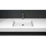 Antonio Lupi Basico Umywalka Zintegrowana z Blatem 47x120 cm satynowa BCS47/BASICO47