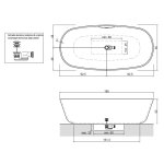 Antonio Lupi Baìa Wanna wolnostojąca 185x90 cm Biały BAìA