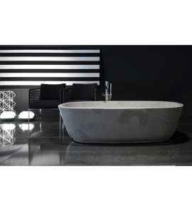 Antonio Lupi Baìa Wanna wolnostojąca 185x90 cm Pietra Grey BAìAPL