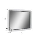 Antonio Lupi Bespoke Lustro ścienne z białym oświetleniem led 54x50 cm tytan BSK50W