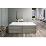 Antonio Lupi Biblio Wanna prostokątna z półkami 170x90 cm biała BIBLIO52