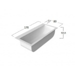 Antonio Lupi Biblio Wanna do zabudowy 170x80 cm Biała BIBLIO20