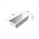 Antonio Lupi Biblio Wanna do zabudowy 170x70 cm Biała BIBLIO10