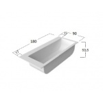 Antonio Lupi Biblio Wanna do zabudowy 180x80 cm Biała BIBLIO30