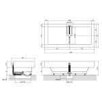 Antonio Lupi Biblio Wanna do zabudowy 190x90 biały BIBLIO81