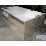 Antonio Lupi Biblio Wanna prostokątna z półkami lewa 170x90 cm biała BIBLIO54