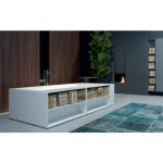 Antonio Lupi Biblio Wanna z półkami 180x100 biały BIBLIO53