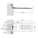 Antonio Lupi Bilastra Deszczownica Ścienna Stal Nierdzewna polerowana BILASTRALU