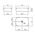Antonio Lupi Bloom Umywalka stawiana na blat 41x61 cm Biały BLOOM