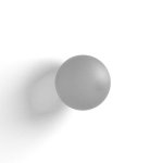 Antonio Lupi Bolla Lampa łazienkowa ścienna ledowa z piaskowanego szkła pyrex z aluminiowym wspornikiem Ø12 cm BOLLA1