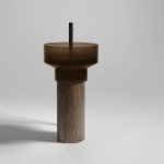 Antonio Lupi Borghi Kolumna podłogowa pod umywalkę Ø 26 cm H 67 cm Noce canaletto BORGHI30