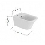 Antonio Lupi Cabo Bidet 36,6x54 cm Wiszący Biały CABO2