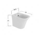 Antonio Lupi Cabo Bidet 36,6x54 cm Stojący Biały CABO22