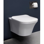 Antonio Lupi Cabo Miska WC wisząca bezrantowa 36,5x54 cm z deską wolnoopadającą biała CABO1