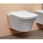 Antonio Lupi Cabo Miska WC wisząca bezrantowa 36,5x54 cm z deską wolnoopadającą biała CABO1