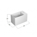 Antonio Lupi Calco Simplo Umywalka Ścienna 45x25 cm biała CALCO