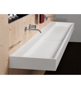 Antonio Lupi Canale Umywalka stawiana na blat/ścienna 90/98x47x12,5 cm biała CANALE