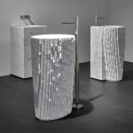 Antonio Lupi Controverso Umywalka wolnostojąca 45x45 cm Marmo Carrara CONTROVERSO