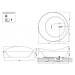Antonio Lupi Dune Wanna do zabudowy 172x168 cm biała DUNE2