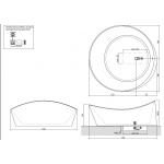 Antonio Lupi Dune Wanna wolnostojąca 172x168 cm biała DUNE1