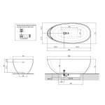 Antonio Lupi Eclipse Small Wanna wolnostojąca 160x75 cm Biały ECLIPSES