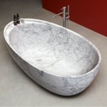 Antonio Lupi Eclipse Wanna wolnostojąca 185x95,5 cm Marmo Carrara ECLIPSEMC