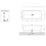 Antonio Lupi Edonia Wanna wolnostojąca z nóżkami 172x76 cm biała EDONIA