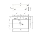 Antonio Lupi GestoMood Umywalka ścienna/stawiana na blacie 40x54 cm Basalto GESTOMOOD54BASALTO