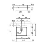 Antonio Lupi GraffioMood Umywalka ścienna/stawiana na blacie 47x54 cm Biały GRAFFIOM54