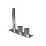 Antonio Lupi Indigo Bateria 3-otworowa wannowa na brzeg wanny Chrom ND702LU