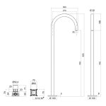 Antonio Lupi Indigo Wylewka wannowa wolnostojąca Chrom ND906LU
